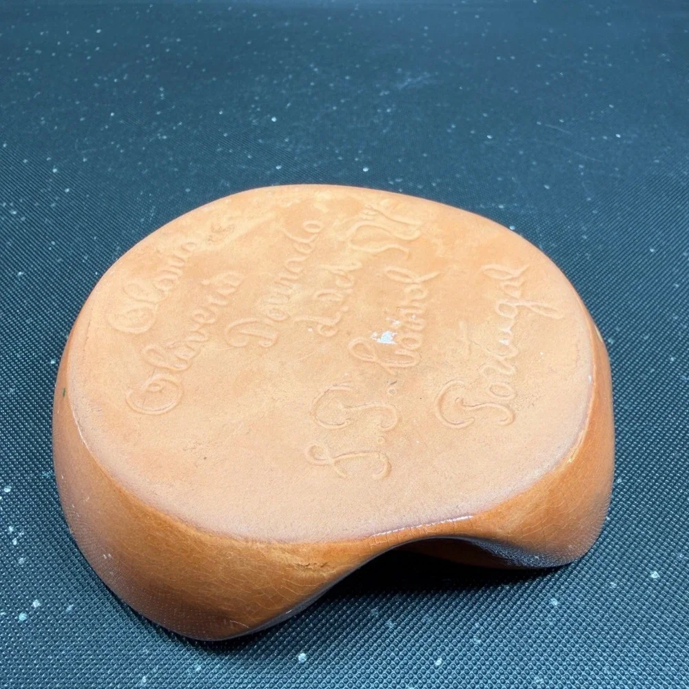 Olaria Oliverio Dourado Portugal Hand Painted Ceramic Olive Divided Serving Dish